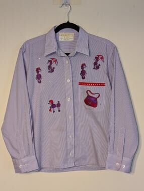 Fortune By Stan S Pinstripe Spoiled Pampered Poodle Themed Patches Top Dog Lover